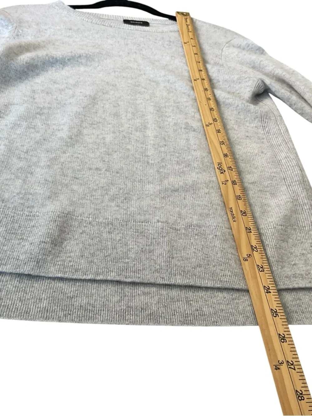 Halogen 100% Cashmere Gray Sweater Size S Soft Knit Crewneck Pullover - Picture 4 of 5